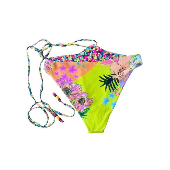 NEW Agua Bendita Anya Waist Strap Bikini Bottom Floral Tropical Size Large - Picture 8 of 12